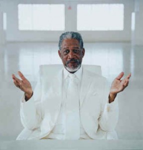 God, as played by Morgan Freeman